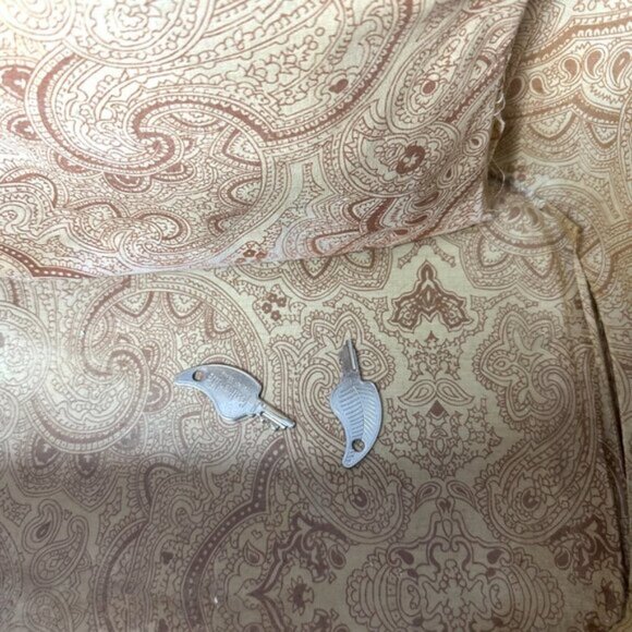 Vintage Sears Featherlite Brown Travel Case with Key Train Case - Picture 5 of 5